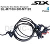 SHIMANO SLX M7100 Hydraulic Brake Groupset  BL-M7100 Lever BR-M7120 4 Piston Brake with  Pads for MTB Bike Original Parts